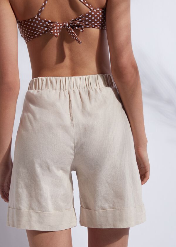 Cotton and Linen Shorts