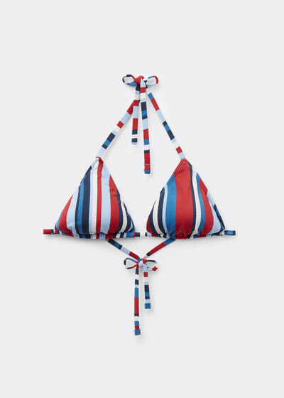 Driehoek-Bikinitop Nautical Stripes