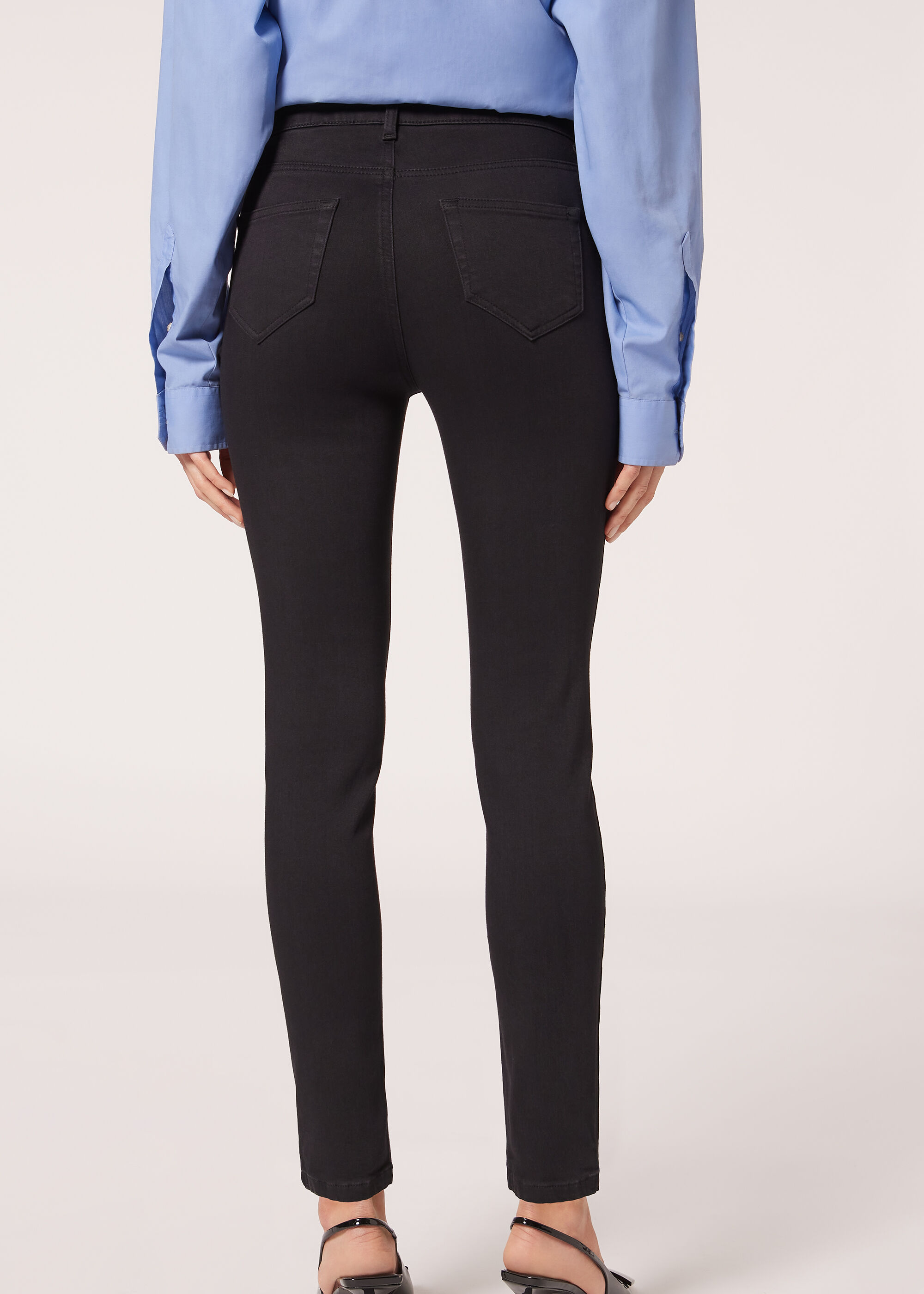 Smala termiska jeans soft touch
