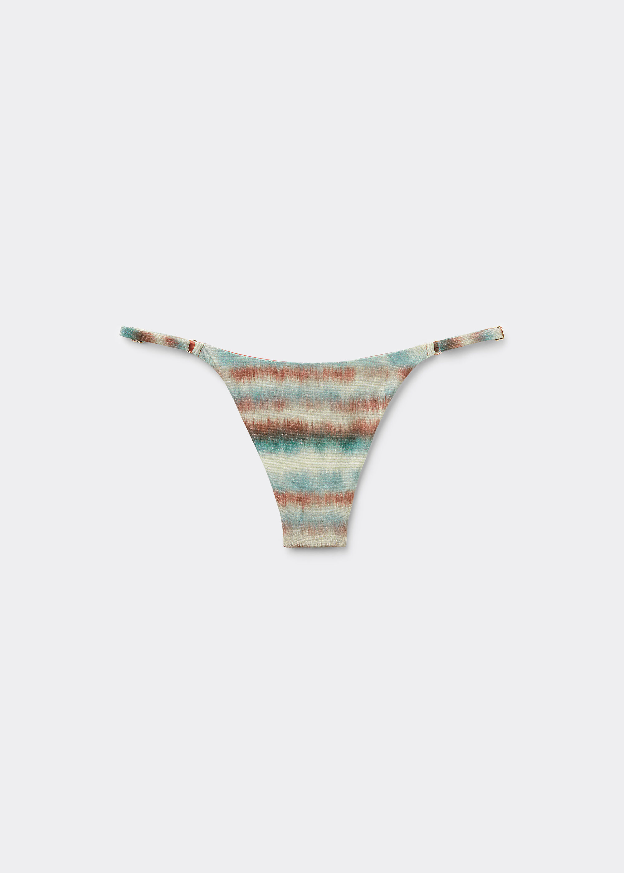 Thong Bikini Bottoms Glittery Tie-Dye