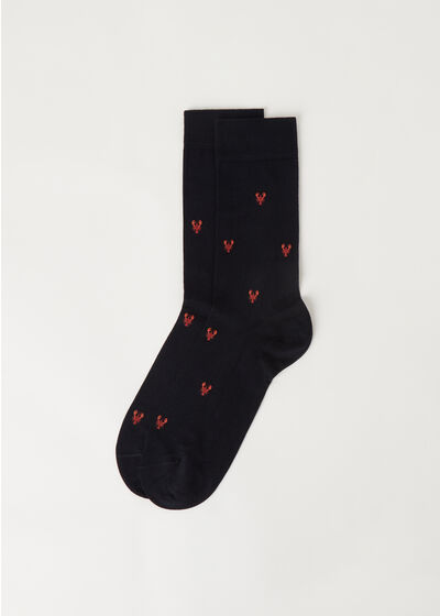 Chaussettes courtes à motif sur l'ensemble pour homme