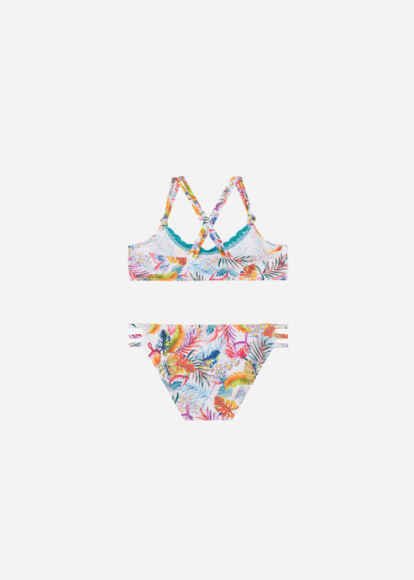 Girls' Two-Piece Swimsuit Jungle Rainbow