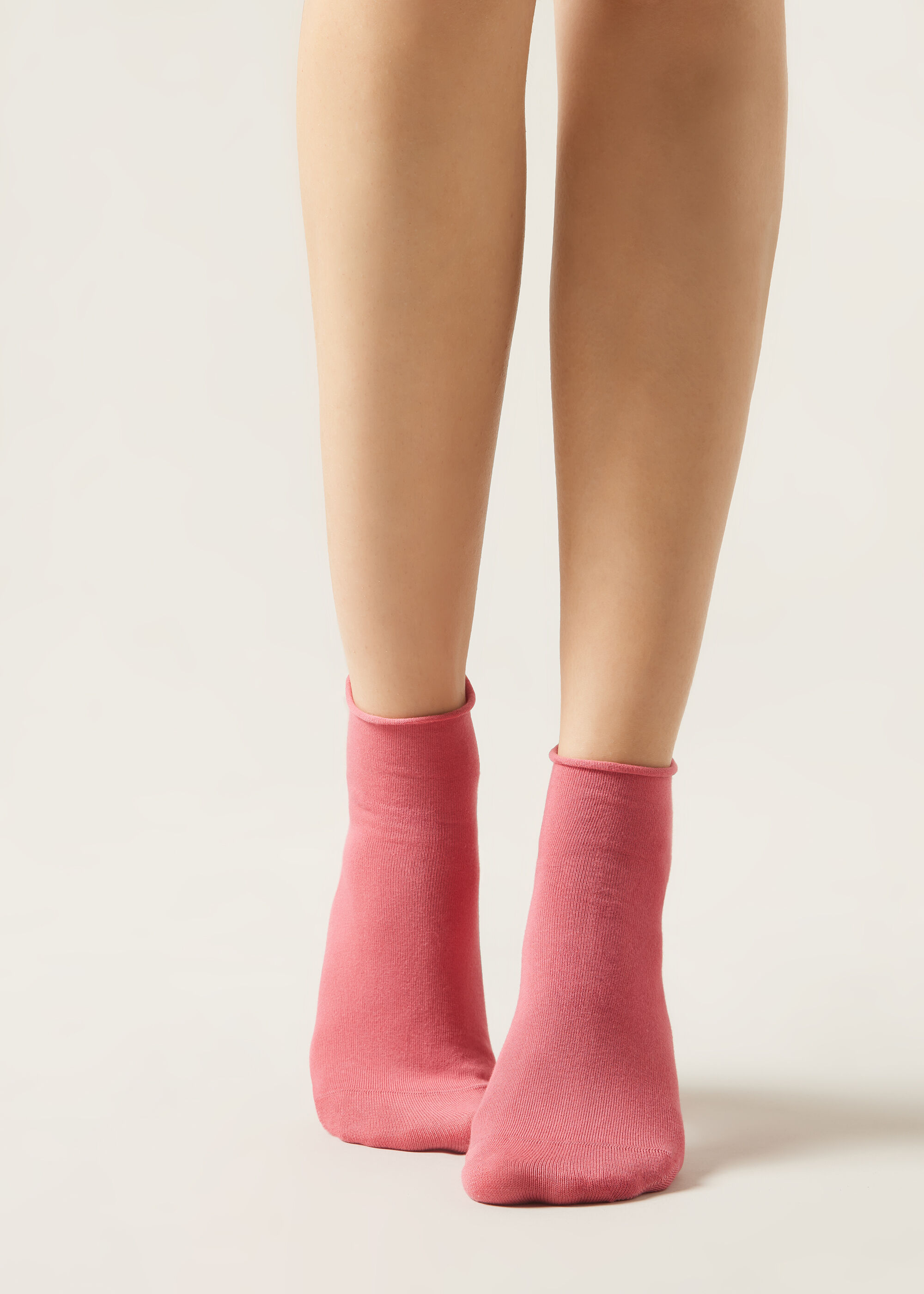 Chaussettes basses en coton sans bordure