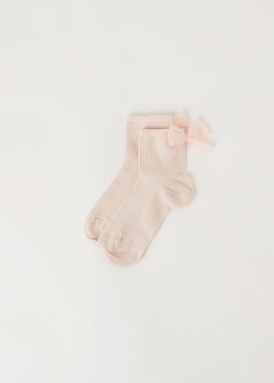 Girls’ Bow Short Socks