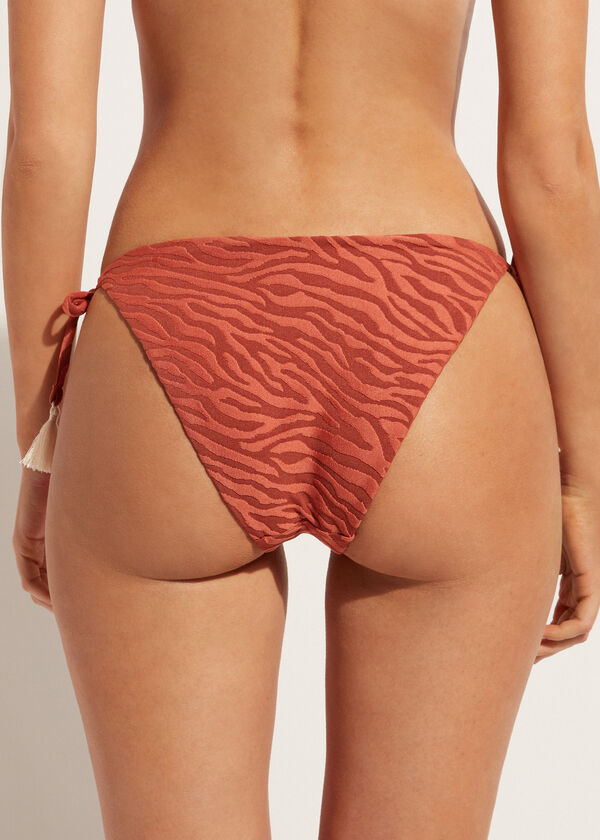 Istanbul Zebra Print Bow Bikini Bottoms