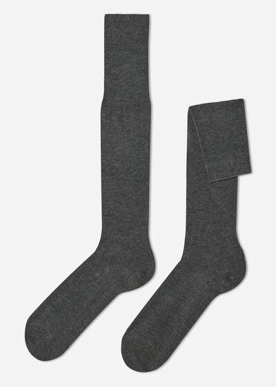 Ανδρικές Μακριές Κάλτσες με Κασμίρ