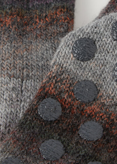 Chaussettes antidérapantes en laine pour homme