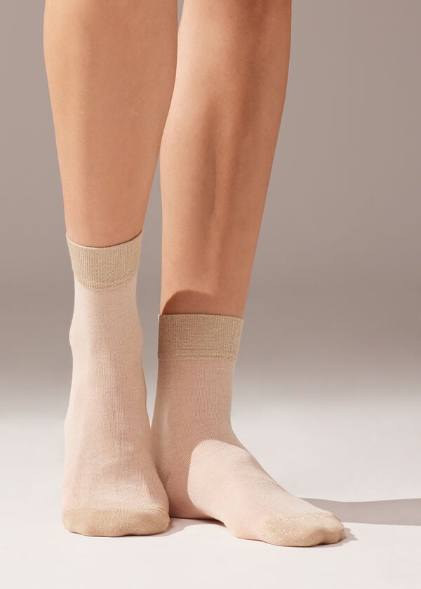 Nízke Ponožky s Trblietavými Detailmi