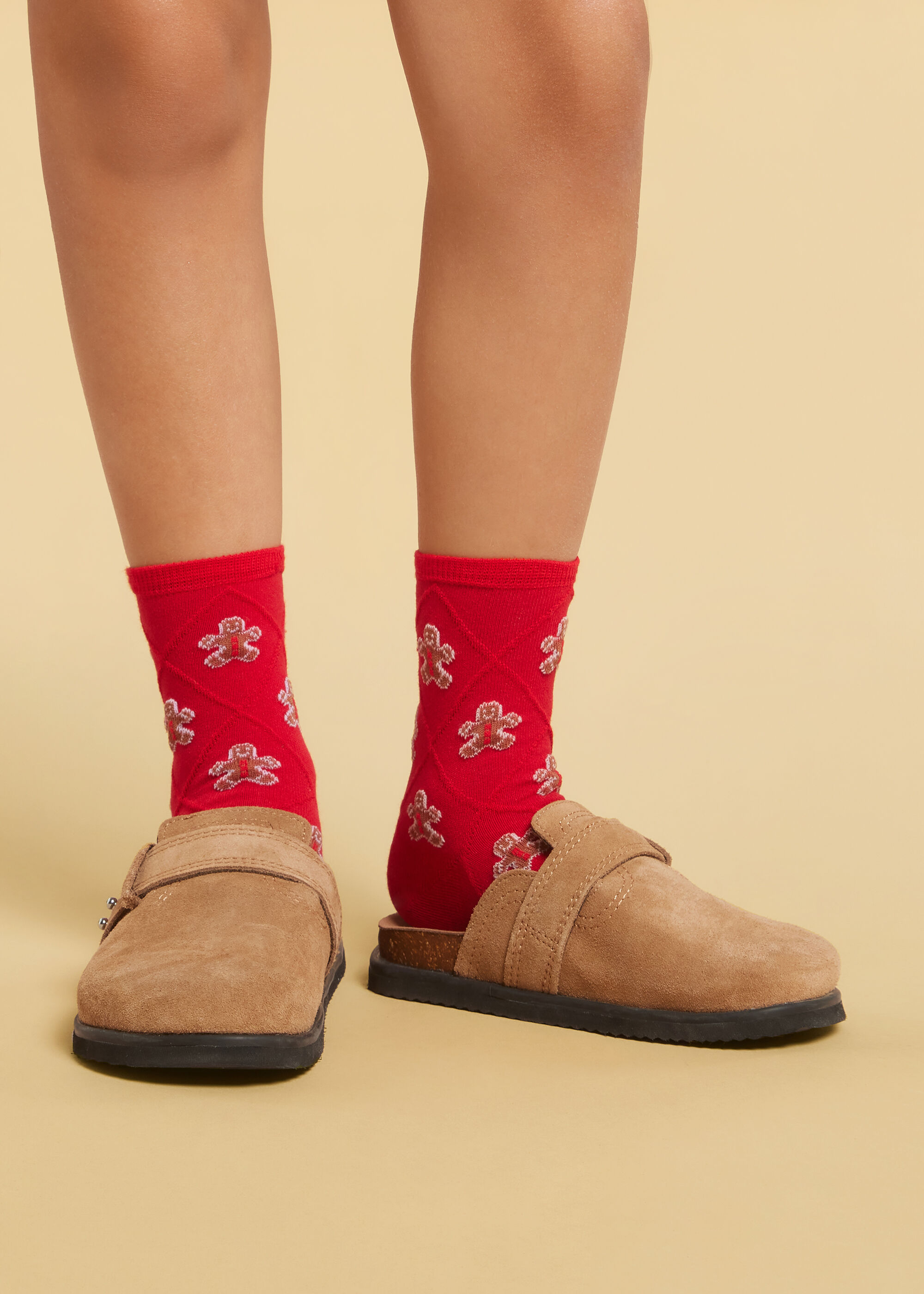 Kids’ Christmas Gingerbread Man Socks