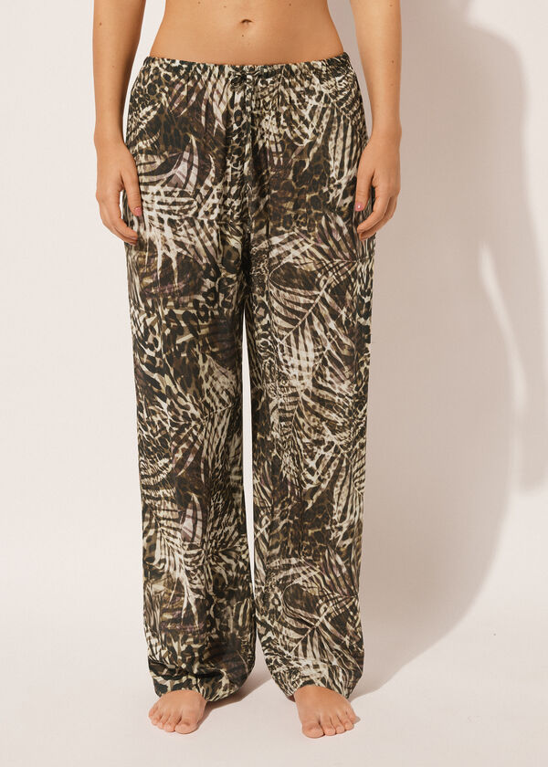 Tropical Print Trousers