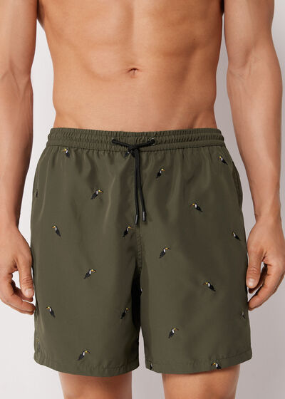 Men&rsquo;s Patterned Boxer Swim Shorts Formentera