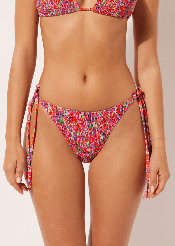 Bağcıklı Slip Bikini Altı Vibrant Paisley