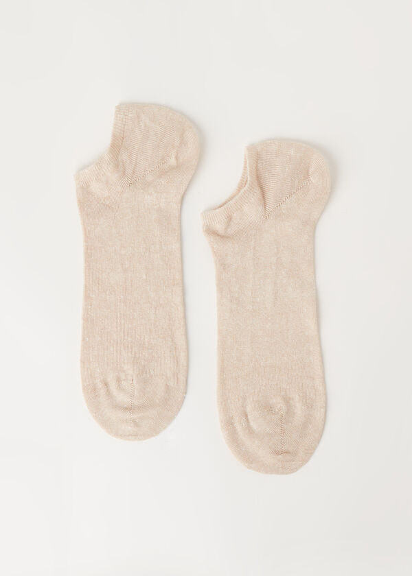 Unisex členkové ponožky z bavlny a ľanu