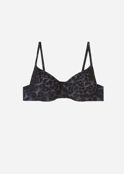 Animal Pattern Padded Brassiere Bikini Top Daloa