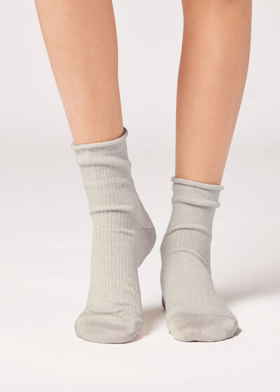 Dievčenské krátke ponožky s trblietavým vláknom