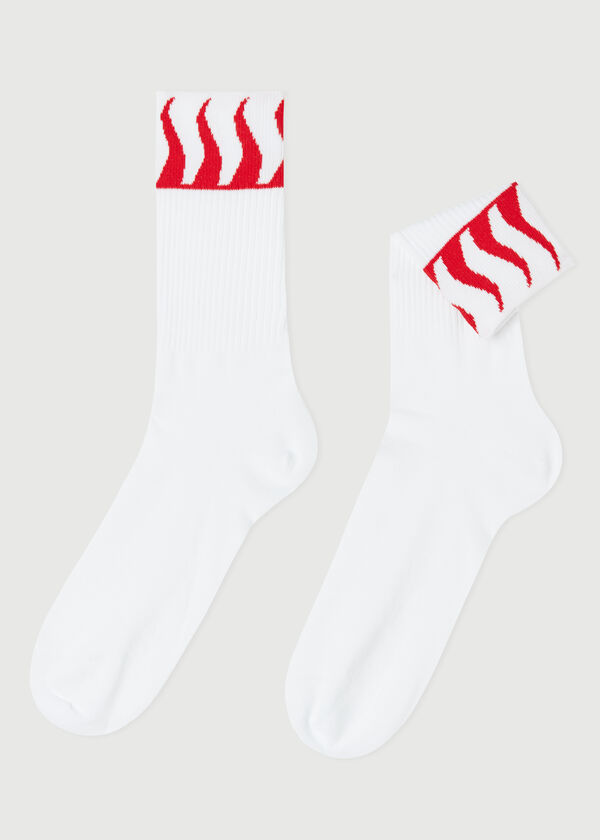 Krátké pánské sportovní ponožky se vzorem