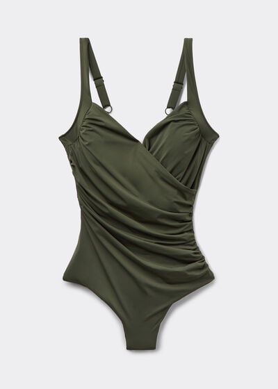 Slimming Swimsuit Elegant Draping