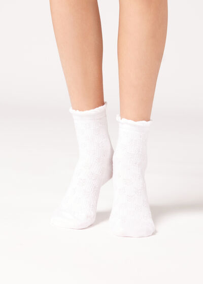 Girls’ Short Socks with Wool