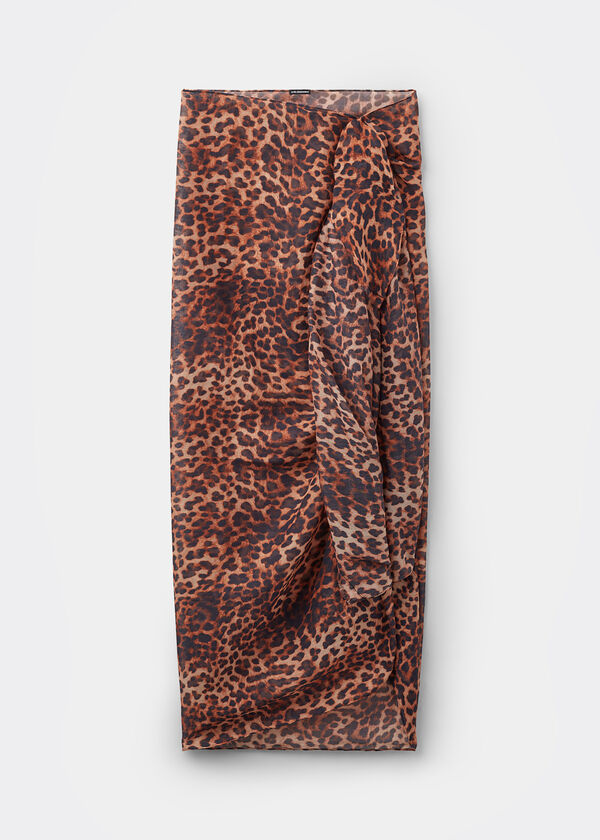 Long Tropical Print Sarong