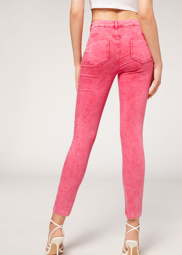 Faded Skinny Push-Up Jeans
