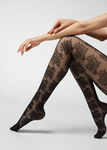 Floral Pattern 40 Denier Tulle Tights