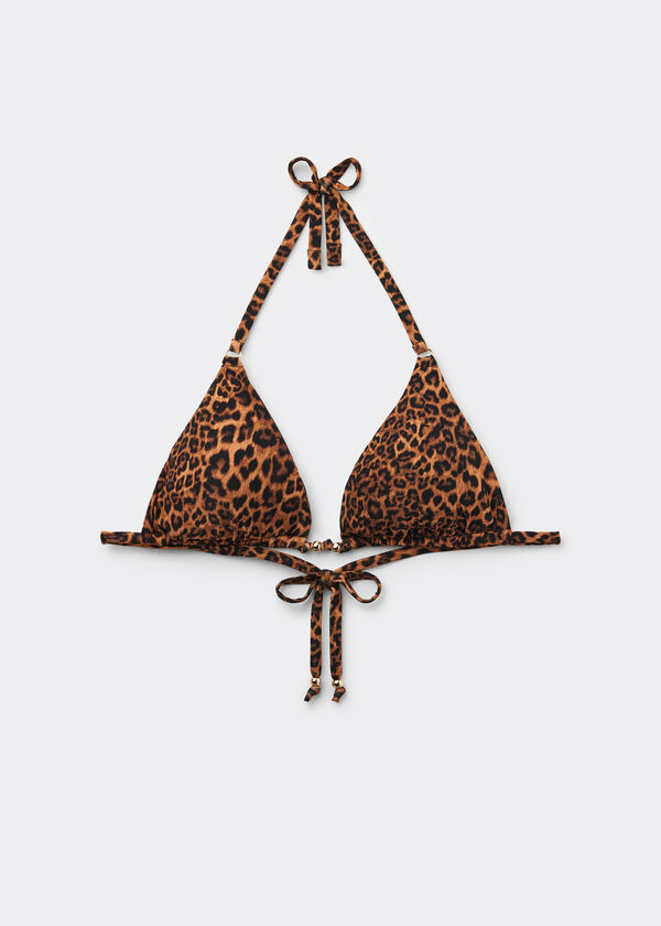 Triangle Bikini Top Wild Animalier
