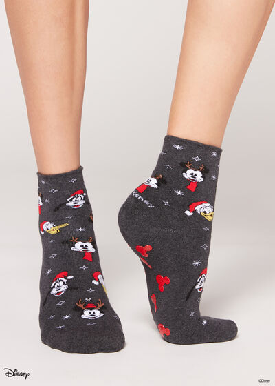 Women’s Non-Slip Mickey Mouse Christmas Series Socks