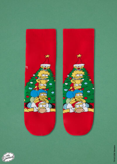 Noel Family The Simpsons Kaymaz Erkek Çorabı