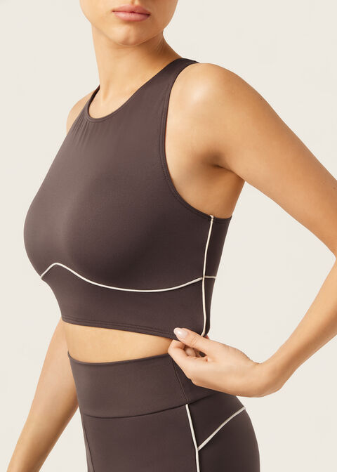 Soft Touch-Oberteil mit Paspeln