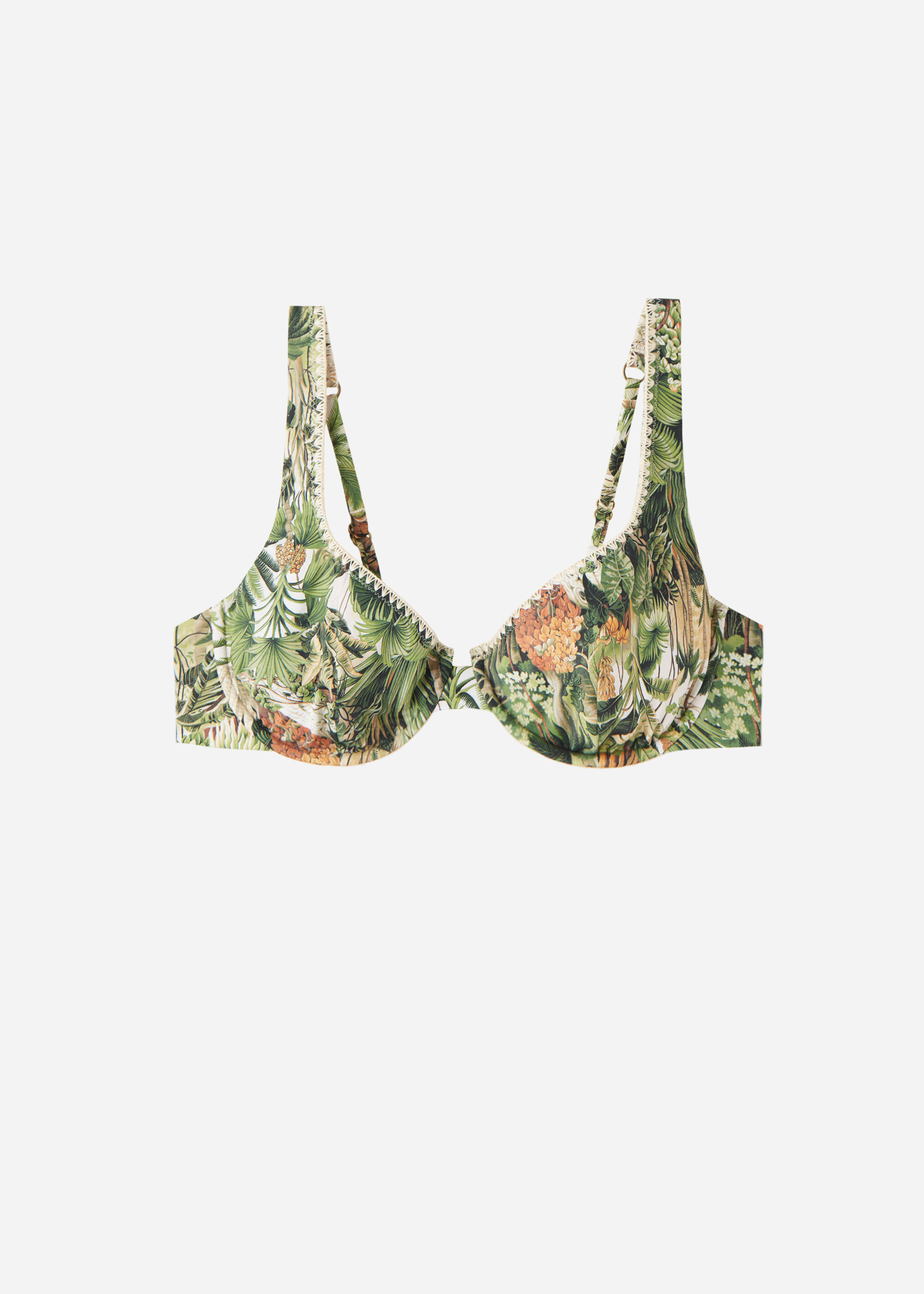 Lätt vadderad balconette bikiniöverdel Savage Tropics