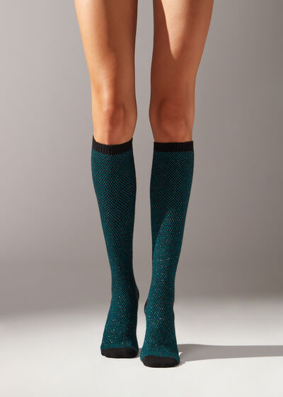 Calcetines Largos con Cashmere y Glitter