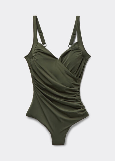 Slimming Swimsuit Elegant Draping