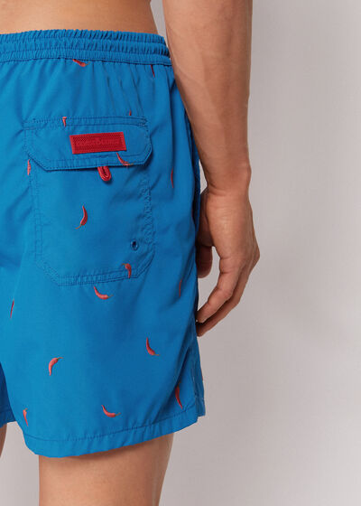Men&rsquo;s Patterned Boxer Swim Shorts Formentera