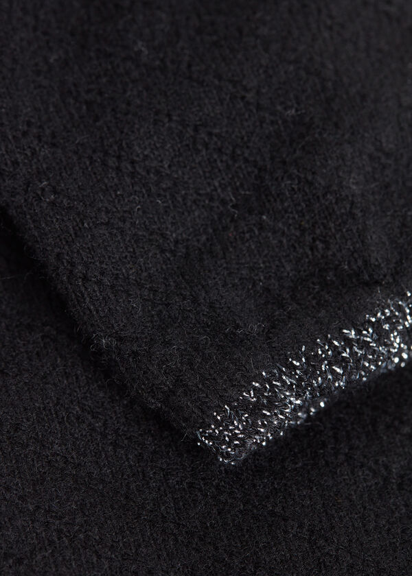 Glitter Trim Short Socks with Cashmere