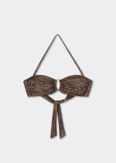 Bandeau Swimsuit Top Dune Blur
