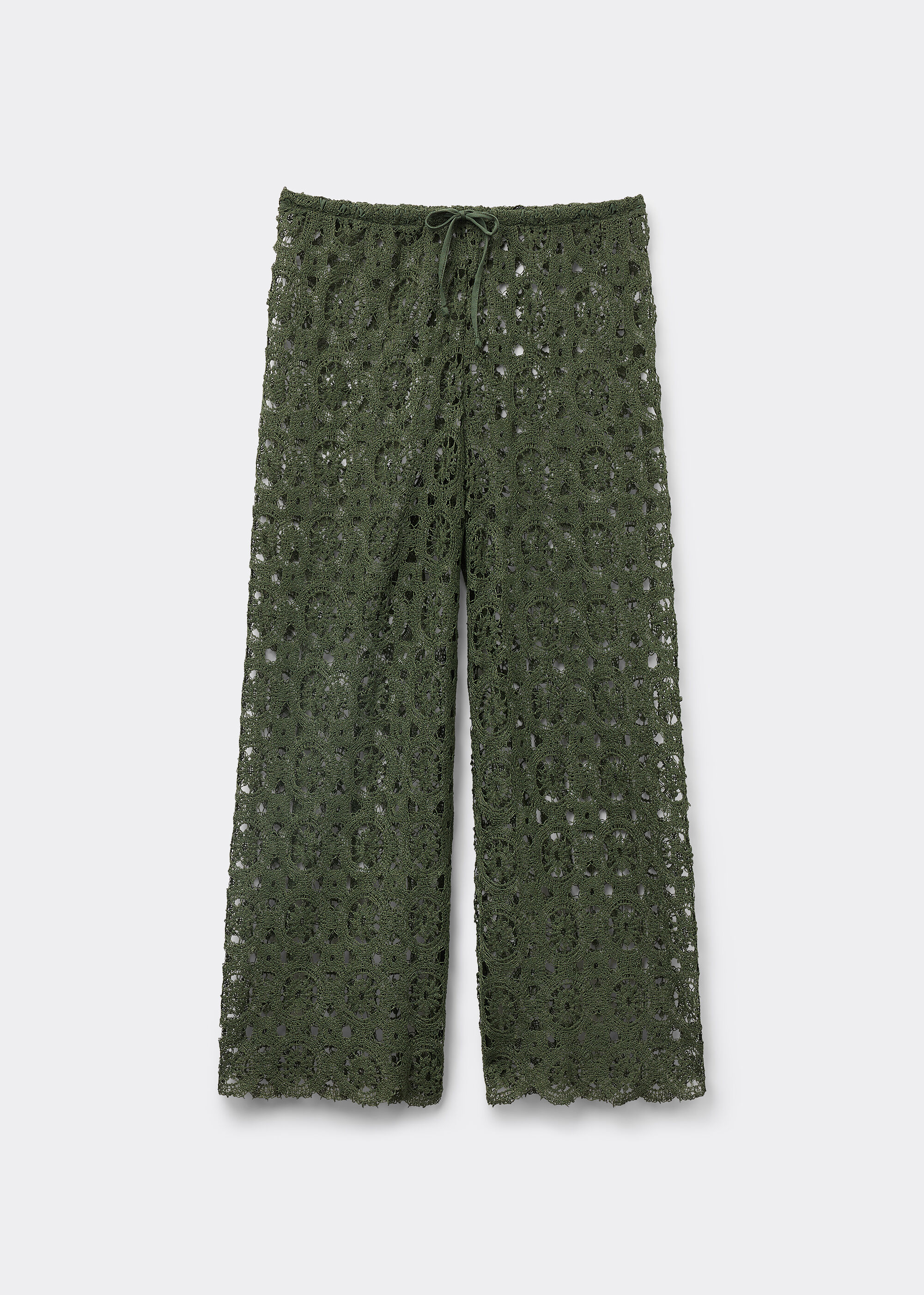 Geometric Crochet Palazzo Trousers