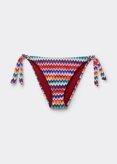 Bikinihose mit Schleifen Vibrant Chevron