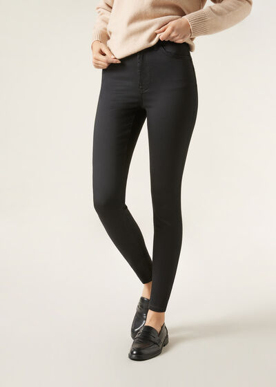 Magas Derekú Skinny Puha Tapintású Push-Up Farmernadrág