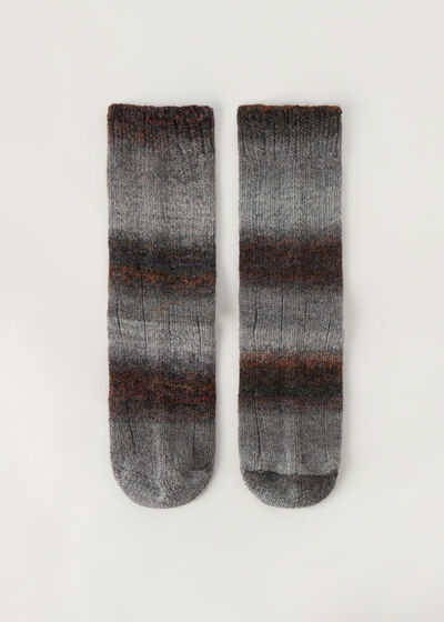 Chaussettes antidérapantes en laine pour homme