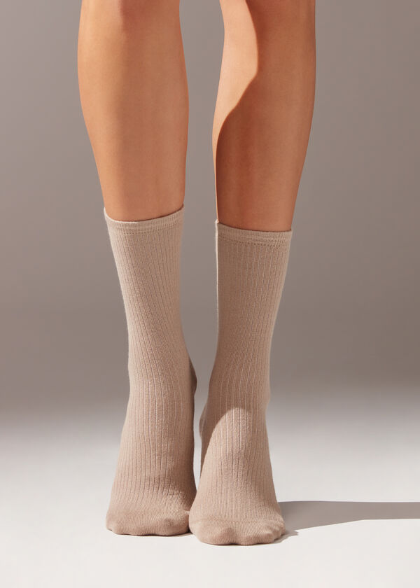 Ribbed Soft Cotton Short Socks
