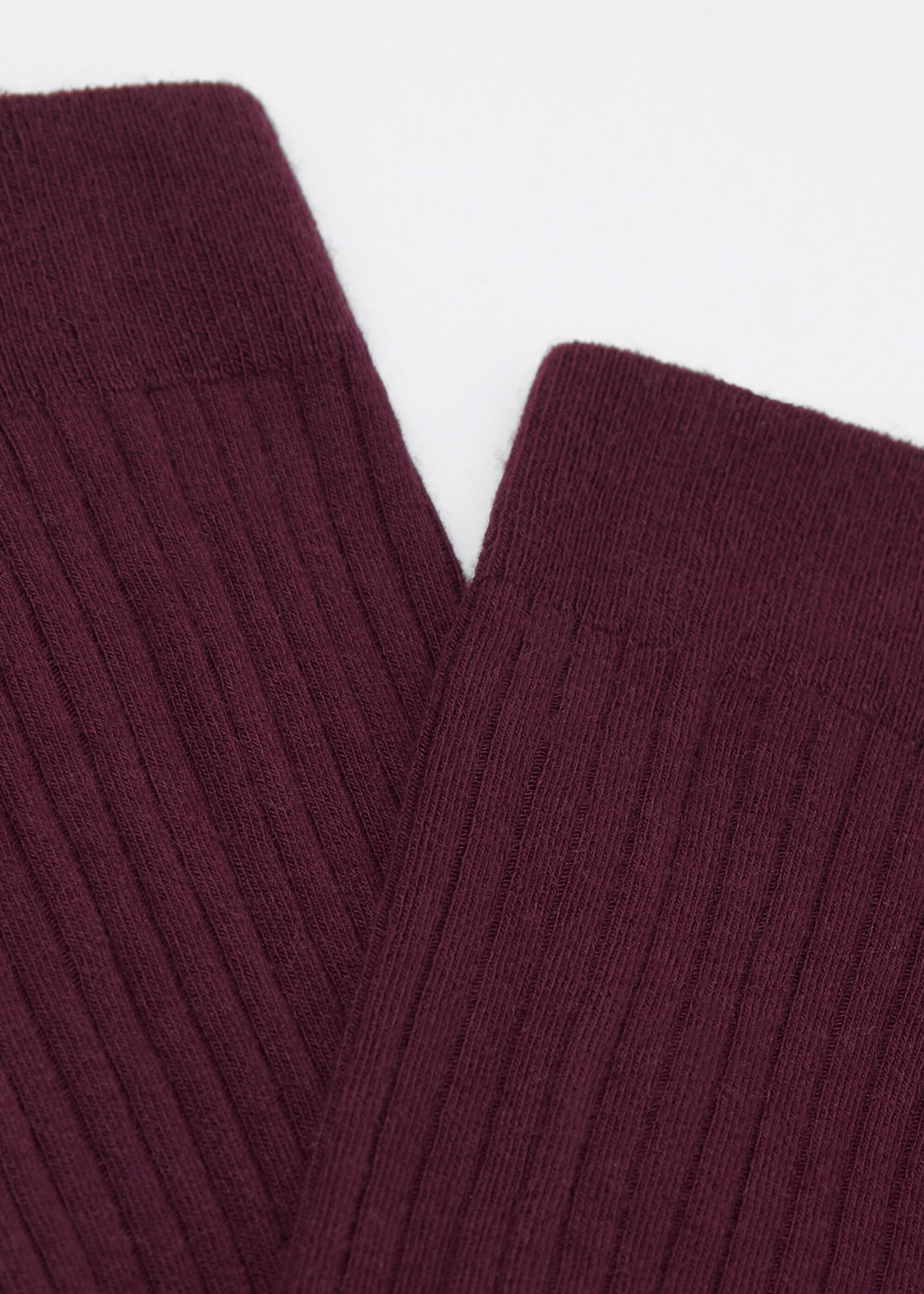Ribbed Cashmere Long Socks
