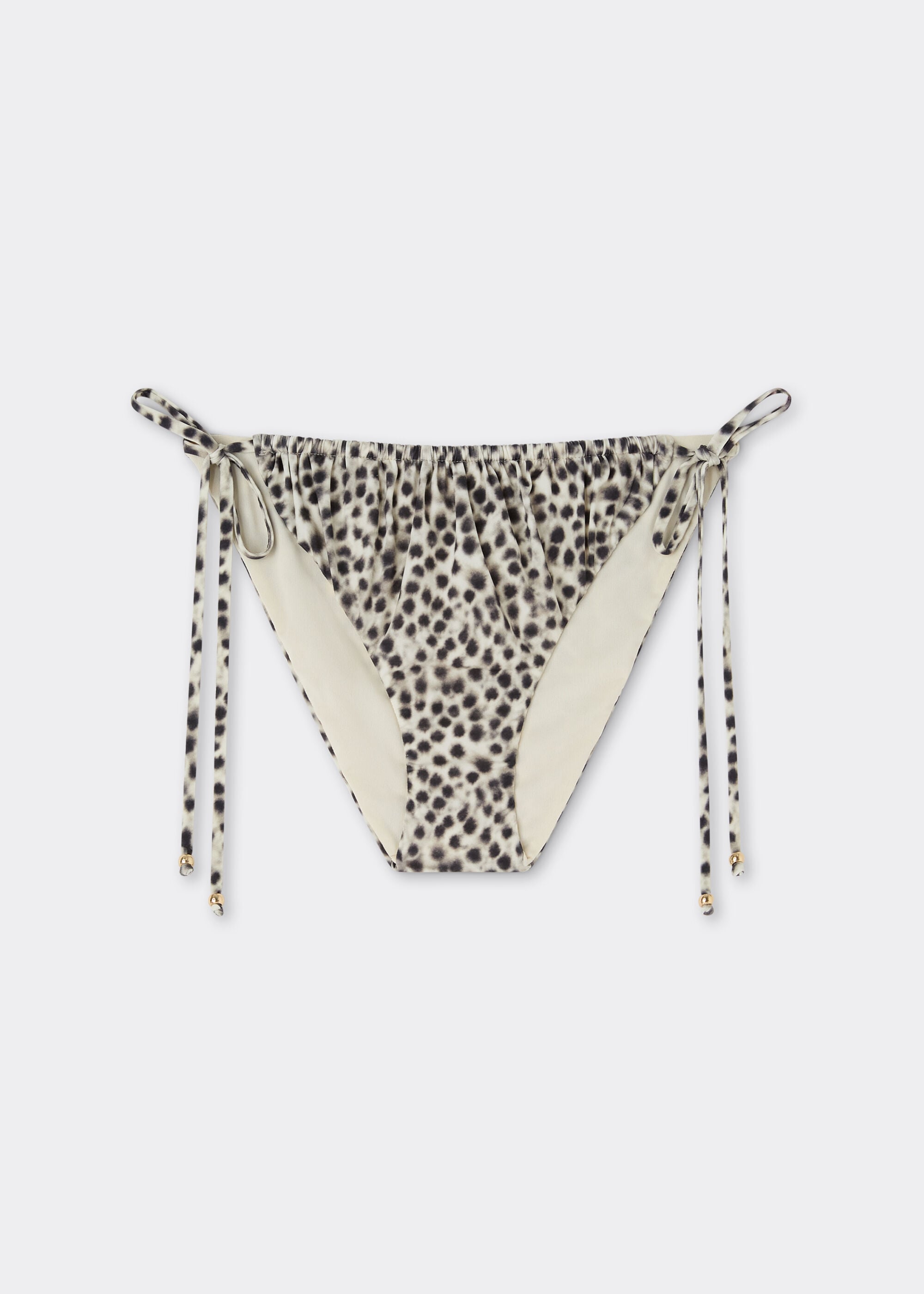 String Swimsuit Bottom Faded Dots