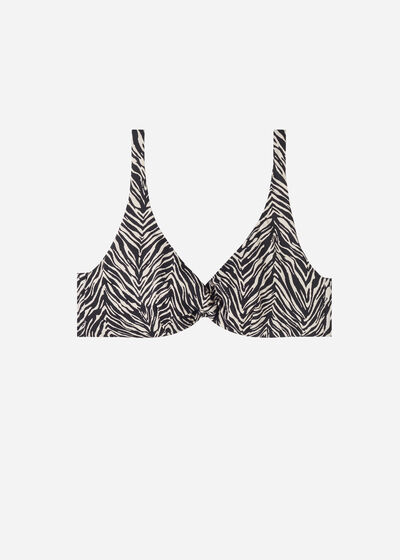 Balkonet bikini top zebrastog uzorka Nairobi