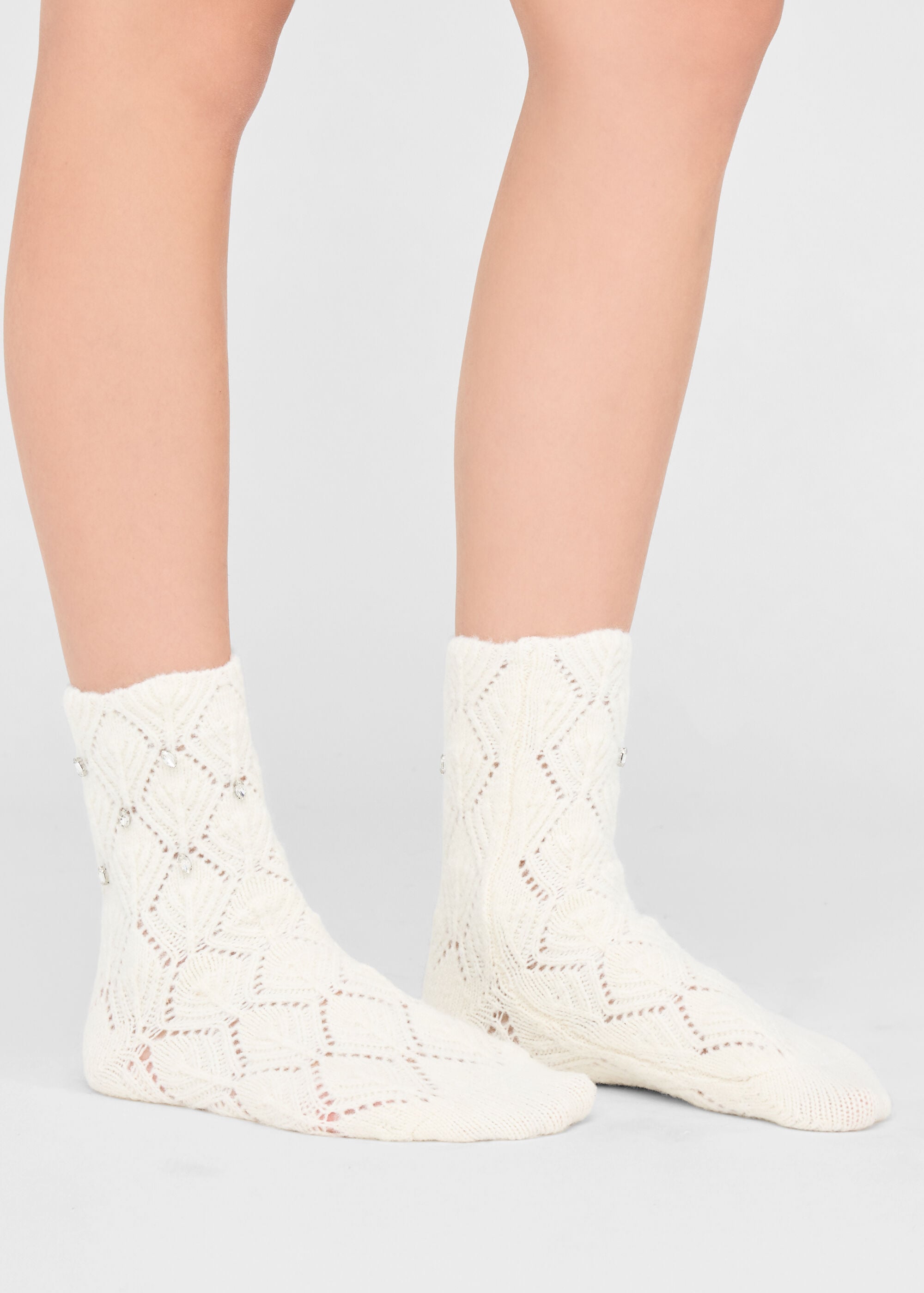 Socken mit Schmucksteinen