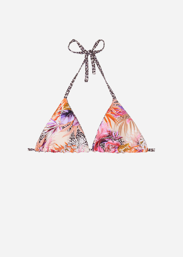 Dvostrani bikini top trokutastih košarica Wild Foliage