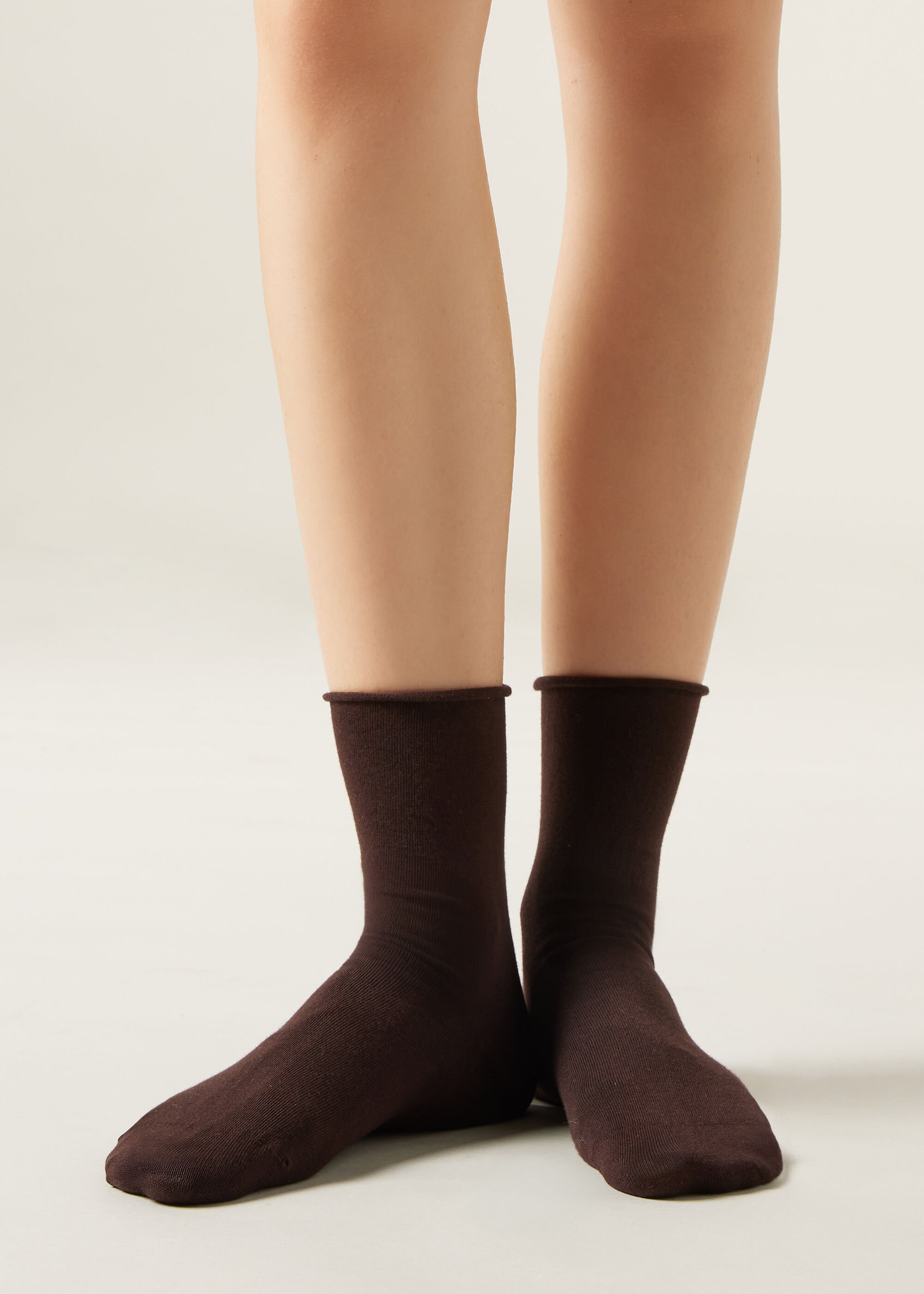 Calcetines cortos de algodón sin puños