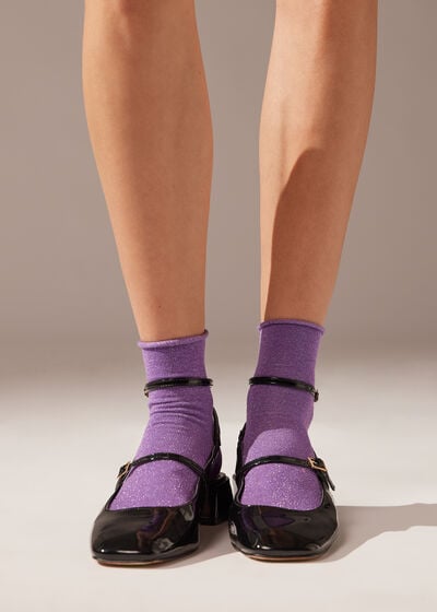 Krátké třpytivé ponožky