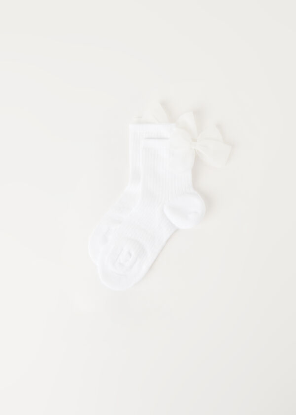 Girls’ Bow Short Socks