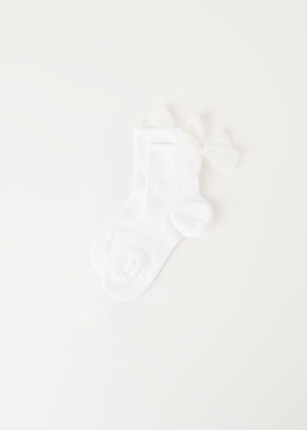 Kurze Socken mit Schleife für Mädchen