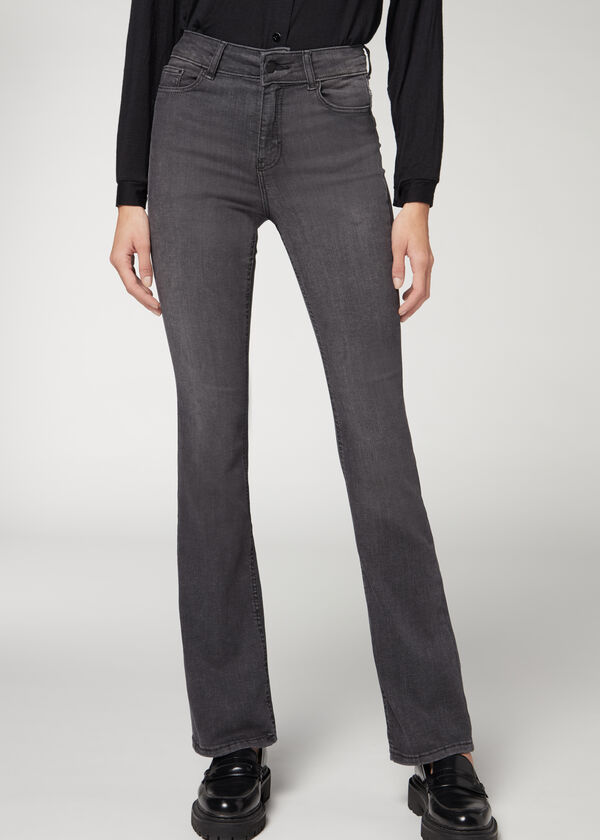 Bootcut Jeans met Hoge Taille Super Flex Denim